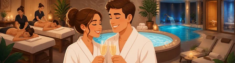 Sesión de masaje en pareja con jacuzzi privado, copa de cava y acceso al SPA del Eurotel