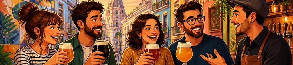 Recorrido de Cerveza Artesanal y Tapas por el Barrio de Ruzafa en Valencia