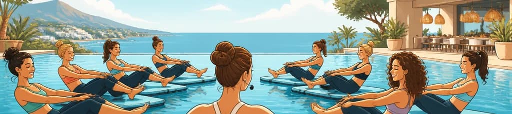 Sesión Exclusiva de Pilates Flotante para un Grupo de Hasta Doce Personas