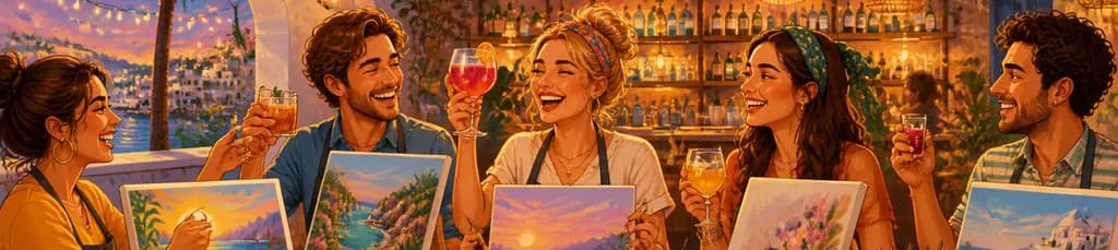 Taller de arte y copas en el Bar Cala d'Or
