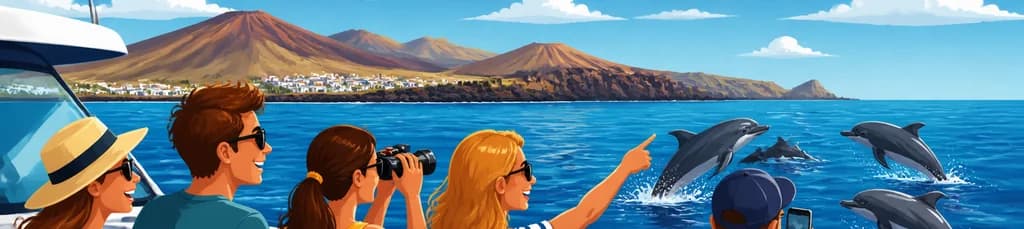 Excursión para ver delfines en barco desde Lanzarote