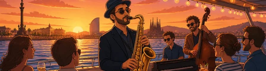 Travesía musical al atardecer en Barcelona con jazz en vivo