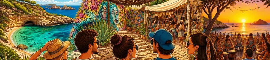 Recorrido por las playas escondidas de Ibiza: costas recónditas, arte local y mercados