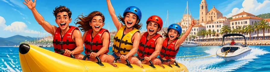 Aventura en Banana Boat en Sitges: La Experiencia Definitiva en Grupo sobre el Agua