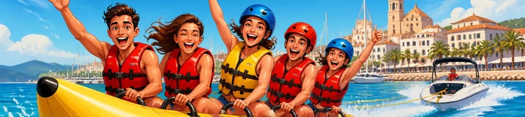 Aventura en Banana Boat en Sitges: La Experiencia Definitiva en Grupo sobre el Agua