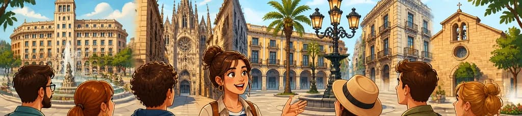 Recorrido a pie para explorar las plazas de Barcelona
