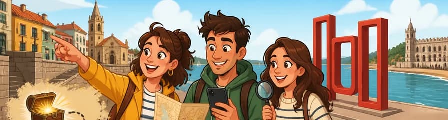 Búsqueda del tesoro y paseo autoguiado por Gijón