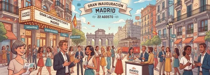 Gran inauguración de evento en Madrid: 22 de agosto