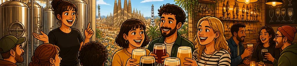 Recorrido por la cerveza artesanal de Barcelona: visita a una cervecería y tres locales emblemáticos