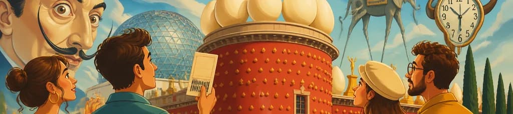 Acceso al Teatro-Museo Dalí en Figueres