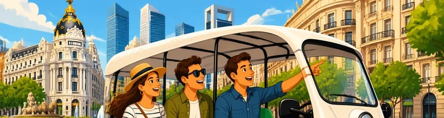 Descubre lo más destacado del Madrid Moderno en un tour en Tuk-Tuk Eléctrico