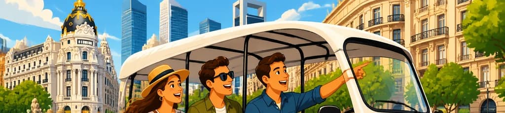 Descubre lo más destacado del Madrid Moderno en un tour en Tuk-Tuk Eléctrico
