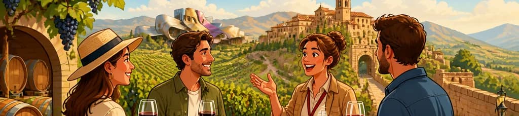 Recorrido semiprivado por La Rioja desde Bilbao: Descubre 3 bodegas premium