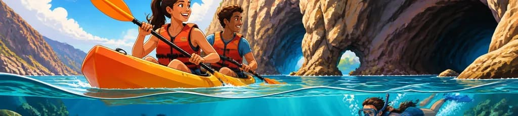 Explora las Cuevas de Mogán: Aventura en Kayak y Snorkel