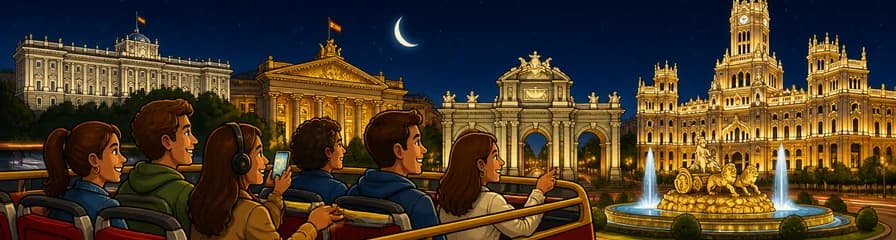Recorrido nocturno en autobús turístico Big Bus por Madrid
