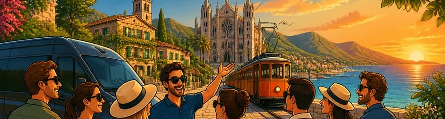 Excursión VIP de un día o al atardecer por Valldemossa y Sóller (máximo 8 personas)