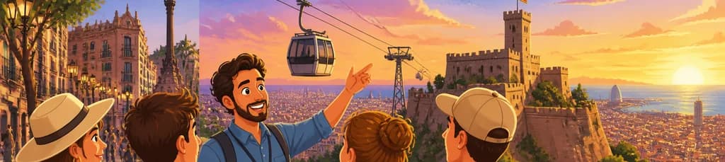 Tour privado por el casco antiguo de Barcelona y el castillo de Montjuic: las mejores vistas de la ciudad