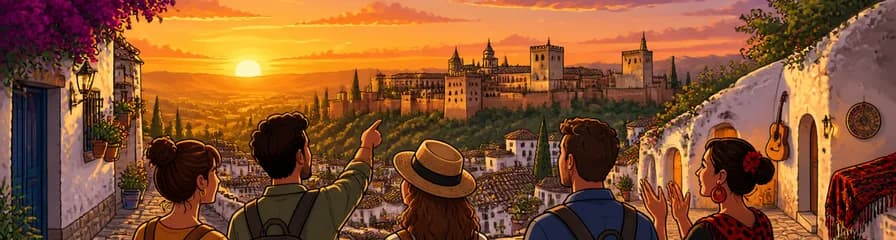 Recorrido a pie por Albaicín y Sacromonte al atardecer