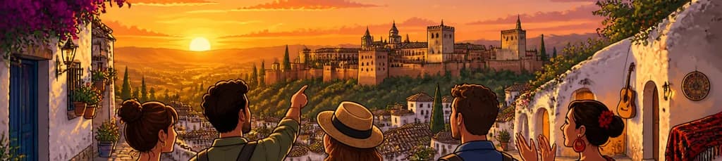 Recorrido a pie por Albaicín y Sacromonte al atardecer