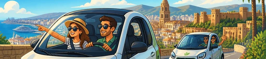Recorrido por Málaga en coche eléctrico: Explora la ciudad en dos horas