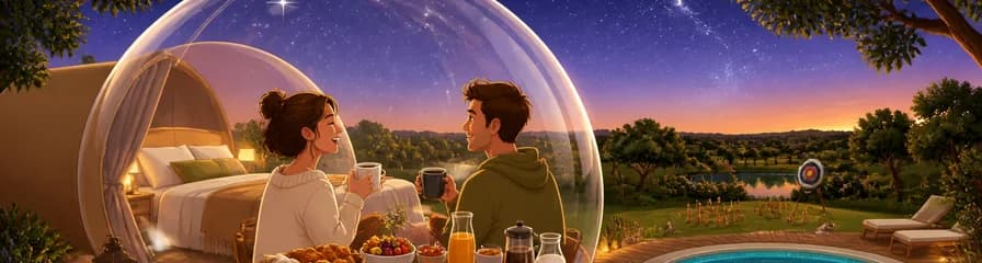 Alojamiento en burbuja premium con piscina y brunch en El Toril Glamping Experience