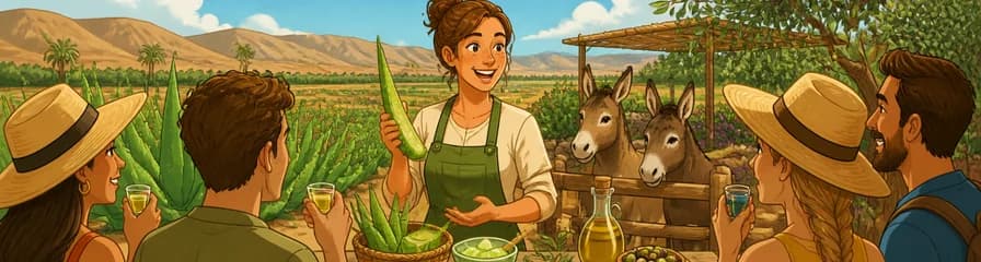 Cata de Aloe Vera y Aceite de Oliva en la Granja Ecológica Fuerteventura