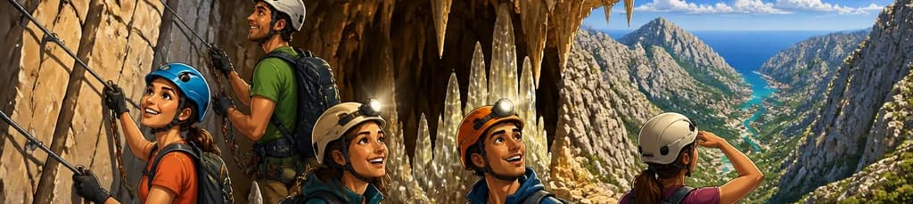Aventura de Vía Ferrata y Exploración de Cueva en la Sierra de Tramuntana