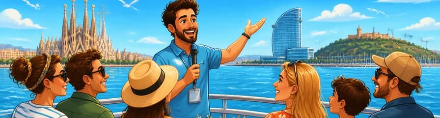 Descubre Barcelona desde el mar en un tour guiado multilingüe