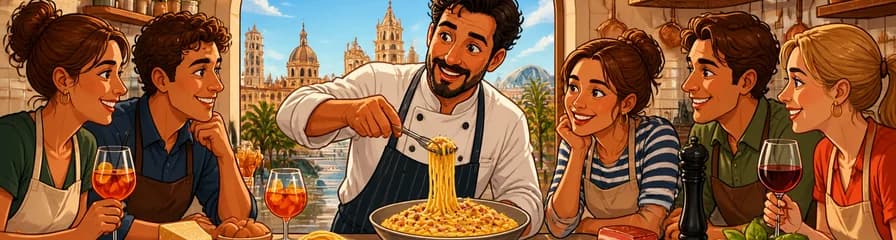 Clase de Carbonara Genuina en Valencia con un Experto Culinario Italiano