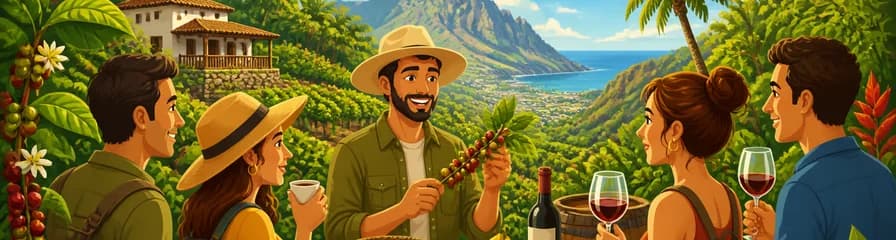 Exploración de la plantación de café de Agaete, cata de vinos y recorrido por el jardín en Gran Canaria