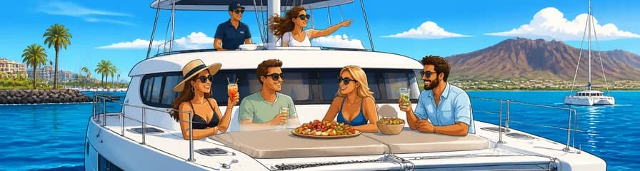 Charter privado de catamarán por cuatro horas