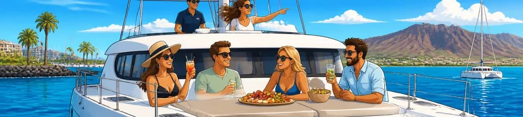 Charter privado de catamarán por cuatro horas