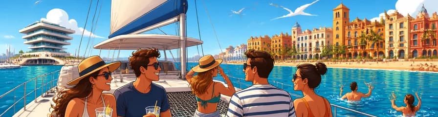 Aventura en Catamarán de Dos Horas con Parada para un Refrescante Baño, Saliendo de Valencia