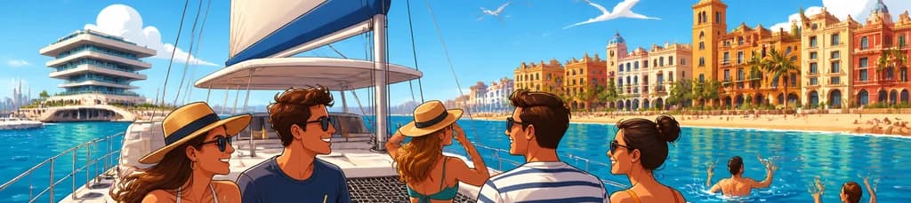 Aventura en Catamarán de Dos Horas con Parada para un Refrescante Baño, Saliendo de Valencia