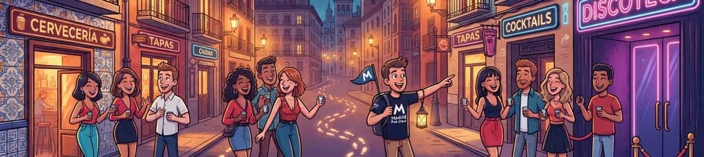 Recorrido de Bares por Madrid: Entradas a Bares, Chupitos de Bienvenida y Acceso a Discotecas