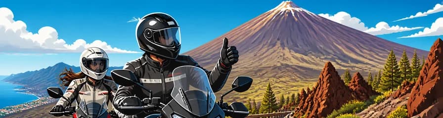 Excursión guiada en moto por el Teide en Tenerife, apta para carnet A2