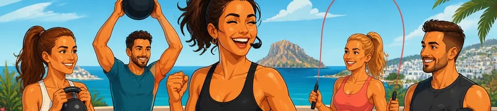Entrenamientos Colectivos de Fitness en San Antonio, Ibiza