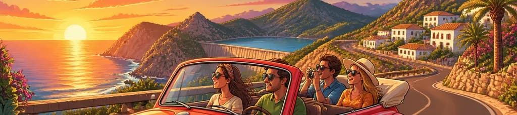 Recorrido al atardecer en descapotable por la costa oeste de Gran Canaria