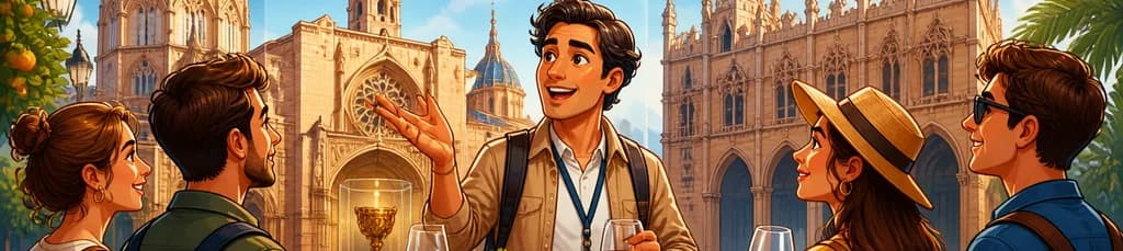 Recorrido por la Catedral de Valencia y el Santo Grial, la Lonja de la Seda, con degustación de vinos