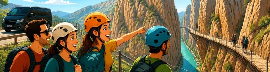 Aventura en el Caminito del Rey con servicio de transporte privado desde Marbella