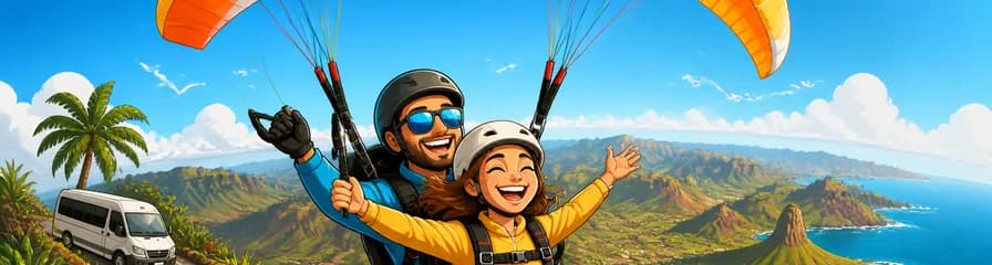 Aventura de parapente en tándem por Gran Canaria con servicio de recogida incluido