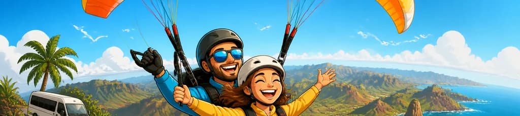 Aventura de parapente en tándem por Gran Canaria con servicio de recogida incluido