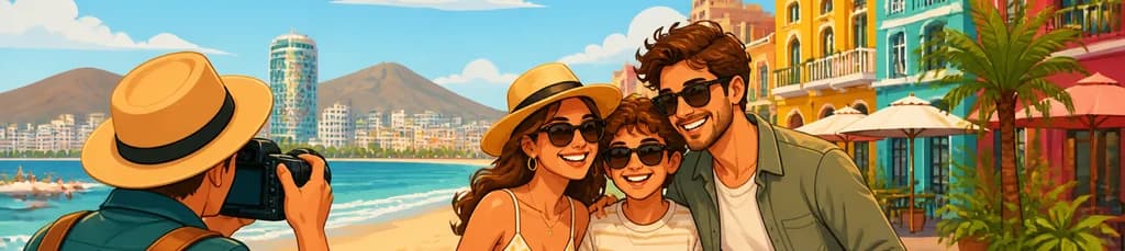 Sesión fotográfica privada de playa y ciudad en Las Palmas de Gran Canaria