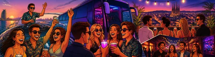 Pase VIP de una semana para fiestas en la azotea, en barco y en autobús en Barcelona