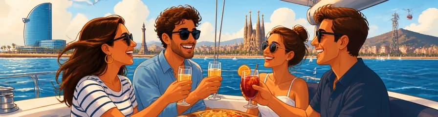 Travesía diurna en velero por Barcelona con bebidas y aperitivos