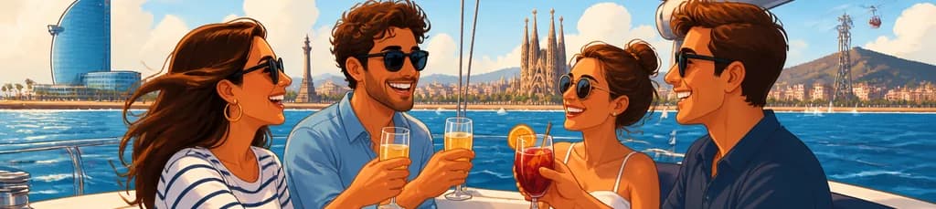 Travesía diurna en velero por Barcelona con bebidas y aperitivos