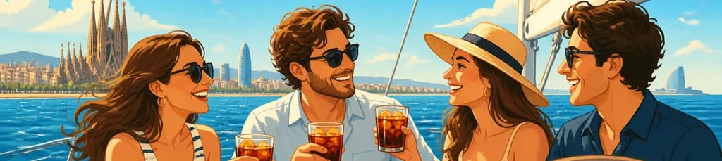 Experiencia de navegación con vermut en Barcelona