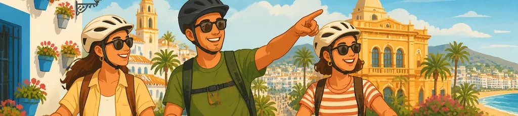 Recorrido urbano guiado en bicicleta eléctrica por Torremolinos desde Málaga