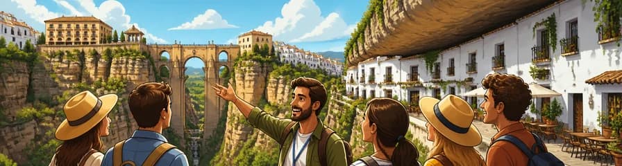 Recorrido guiado en grupo por Ronda y Setenil de las Bodegas desde Málaga