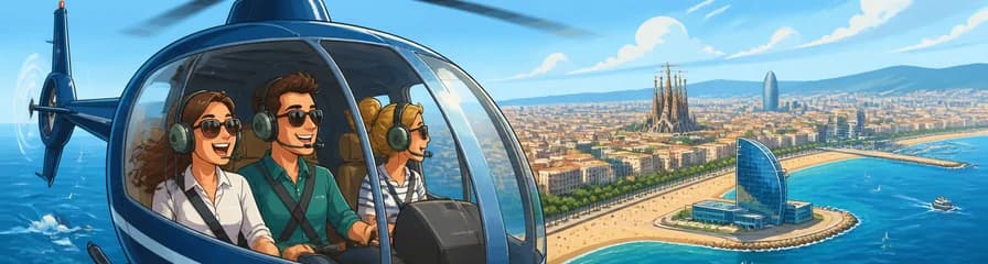 Vuelo en helicóptero por la costa de Barcelona